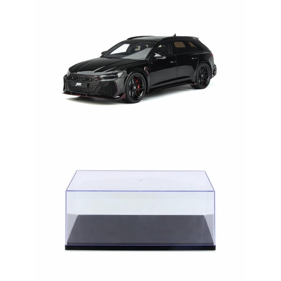 Diecast Car w/Display Case - 2021 Audi ABT RS6, Night Black - GT Spirit GT868 - 1/18 scale Resin Model Toy Car