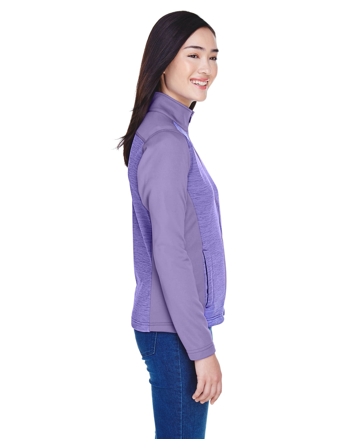 Devon /& Jones Womens Newbury Colorblock M/élange Fleece Full-Zip