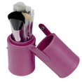 thumbnail image 3 of Brocha De Maquillaje Contenedor de cepillos de cuero PU Herramientas de almacenamiento profesional para niñas (púrpura) Wdftyju Libre de BPA, 3 of 9
