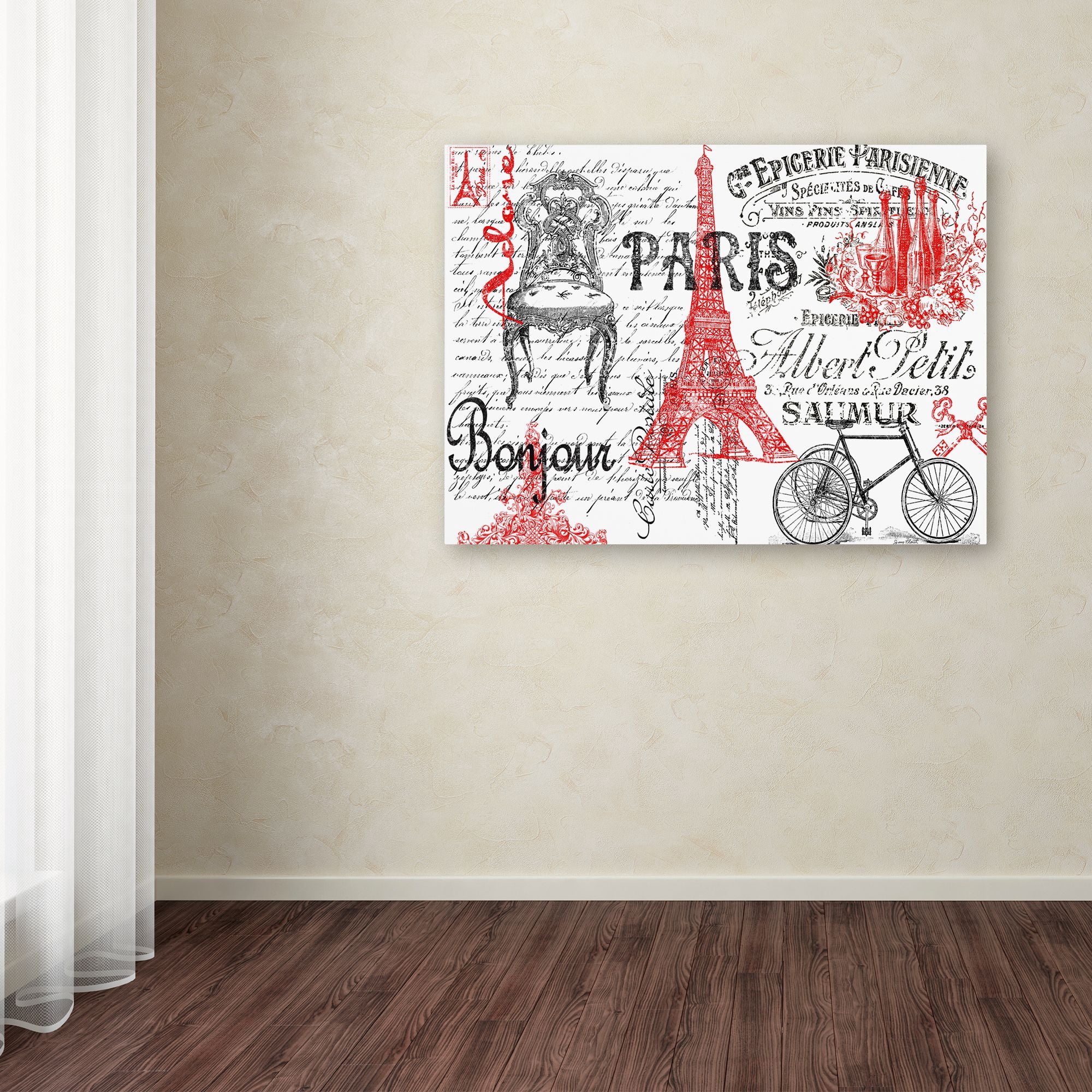 Trademark Fine Art 'Paris Tray 2' Canvas Art by Jean Plout