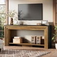 thumbnail image 5 of Finmind 70.9" Long Farmhouse Console Table, Narrow 2-Tier Sofa Table Behind Couch for Living Room, Entryway, Hallway, Rustic Brown & Black, 5 of 7