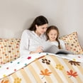 thumbnail image 2 of Feelyou Autumn Maple Bedding Comforter Set, Stripes Geometric Twin Comforter Sets, Happy Harvest Bedding Set, Super Cozy Room Decoration, 2 Piece, 2 of 8