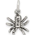 thumbnail image 3 of Sterling Silver Antiqued Spider Charm Solid Casted 3-D Luxurious Flawless Fashionable Made for expressing your unique story, 3 of 4