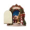 thumbnail image 2 of Christmas Wooden Elf Door Ornament with WELCOME Sign, Miniature Magical Fairy Door for Holiday Wall Shelf Decor and Festive Interior Craft, 2 of 6