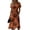 Orange, variant on Womens Halloween Midi Dresses Pumpkin Bat V Neck Spooky Dress Short Sleeve Horror Cute Dresses, 3XL