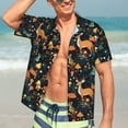 thumbnail image 7 of Gukieu Forest Elf Print Men's Short-sleeved Shirts, Button-down Lapel Hawaiian Shirts, T-shirts, Beach Vacation Summer Casual Wear,Large, 7 of 7