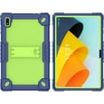 thumbnail image 2 of Fesign for BYYBUO Tablet 10.1 inch Android 14 Tablet Case with Shoulder Strap Hard Back Hybrid Shockproof Kids Friendly Case for BYYBUO 10.1 inch Smartpad A10_L (Navy/Green), 2 of 6