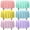 Pastel Round, variant on Tablecloths, Rainbow Mix Color Plastic Tablecloth Disposable Table Covers for Bridal,Wedding, Birthday and Ice Cream Party Decoration