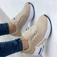 thumbnail image 2 of Lace Up Sneakers Women Wedge Heel Running Sports Shoes, 2 of 8