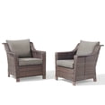 thumbnail image 6 of POCASSY Outdoor Chairs Set of 2 with All Weather Resistant Brown Rattan and Deep Seat High Back, Patio Furniture Set for Balcony, Backyard, Garden,Gray, 6 of 14