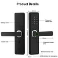 thumbnail image 5 of Free Drill Design Fingerprint Door Lock Smart Life APP Control 150Pcs Users Capacity ,Corrosion-Resistant, 5 of 6