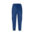 thumbnail image 3 of Women's 2026 Capri Joggers High Waist Stretch Lightweight Casual Daily Cropped Trousers with Pockets Blue 2XL, 3 of 6