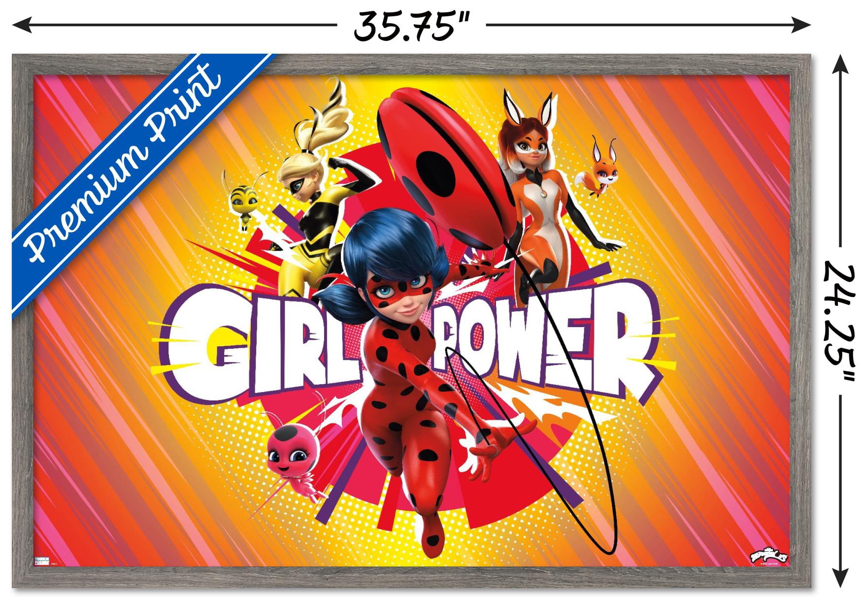 Miraculous - Girl Power Wall Poster, 22.375" x 34", Framed