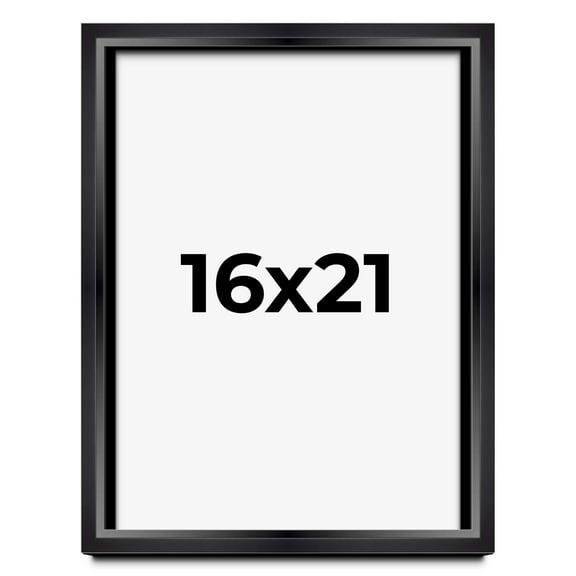 16x21 Shadow Box Frame Black | 1.25 inches Deep Real Wood Contemporary Shadowbox Display Frame | UV