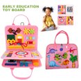 thumbnail image 4 of Tablero Ocupado Montessori Baby Busy Board Dress Aids Cremallera Botón Cordón Herramienta Niñas Niños Regalo Tmvgtek libre de BPA, 4 of 8