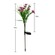 thumbnail image 4 of Lámpara solar LED con forma de flor silvestre para decoración de jardín, colorida, para exteriores, con simulación de flores (azul), 4 of 4