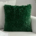 thumbnail image 1 of DYstyle Soft Plush Fur Shaggy Square Throw Pillow Cases Waist Cushion Cover, 1 of 2