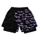 thumbnail image 5 of Pantalones cortos deportivos de secado rápido para hombre y mujer, Shorts 2 en 1 con estampado 3D de Manga, malla, Fitness, entrenamiento, Verano, 5 of 5