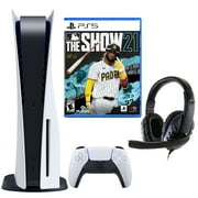 PlayStation 5 Disc Version Console with MLB The Show 21, Black