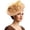Khaki, variant on Womens Fascinator Hat Woven Mesh Floral Bridal Headband Elegant Festive Headwear Stylish Hair Ornament for Wedding Garden Party Banquet And Reception Events