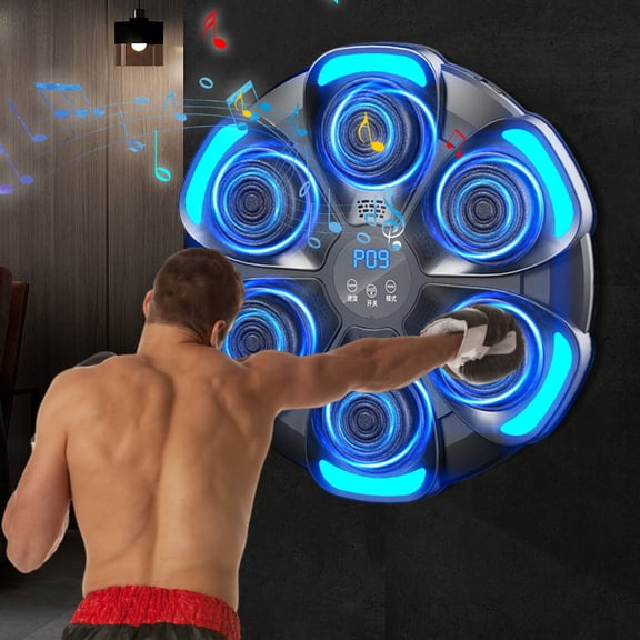 Upgraded Smart Bluetooth Music Boxing Machine for Kids & Adults, Multiple Speed and Difficulty Modes, Wireless Wall-Mounted Interactive Sounding Punch Boxing Machine with Gloves, Teen Boys Gift Ideas