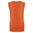 thumbnail image 7 of Summer Tank Tops for Women Round Neck Sleeveless Basic Blouse Solid Casual Slim Fit Ladies Going out Tee Shirts Orange, 7 of 7