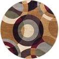 thumbnail image 3 of Festival Contemporary 5' Round Multi-Color Polypropylene Indoor Area Rug, 3 of 6