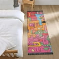 thumbnail image 3 of Yayeee Runner Rug for Bedroom 2'x6' Machine Washable Hallway Non Slip Mat, Art City, 3 of 8