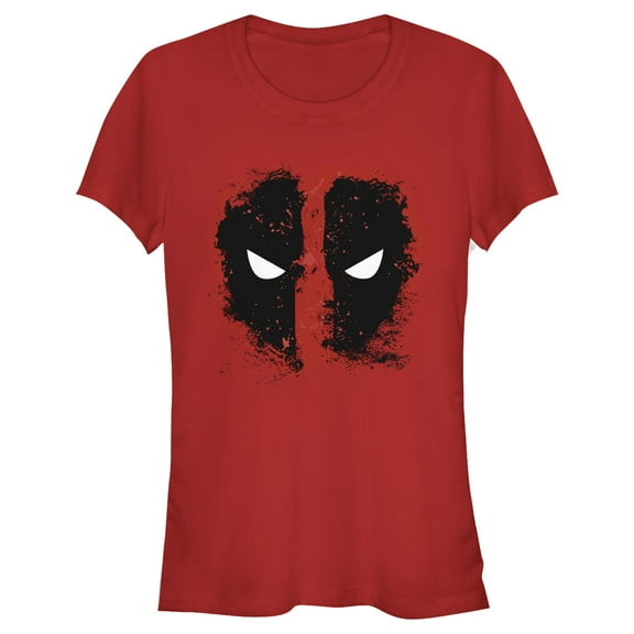 Junior's Marvel Deadpool Distressed Eyes Graphic T-Shirt