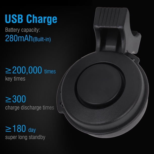 Timbre Para Manillar De Bicicleta De 120 DB, Recargable Por USB, Compacto Y Ligero Con Controlador De Dividido, Resistente Al Agua Y Al Polvo Para Bicicletas Con Manillar De