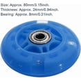 thumbnail image 4 of PU Metal Scooter Wheel Universal 80mm Replacing Repairing Rollerskate Inline Skate Lighting Wheels AccessoriesBlue, 4 of 5
