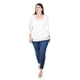 thumbnail image 5 of Blusa de encaje con torerita Roman Fashion /Tallas Extras, 162N (Blanco) blanco 40, 5 of 6