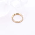 thumbnail image 2 of Implant Grade Titanium Golden Brilliant Sparkle Gems Front Lined Clicker Hoop Ring, 2 of 4