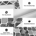 thumbnail image 6 of Black Morocco Outdoor Rug for Patio/Deck/Porch, Non-Slip Large Area Rug 6 x 9 Ft, Retro Geometric Grey Ethnic Tribal Art Indoor Outdoor Rugs Washable Area Rugs, Reversible Camping Rug Carpet Runner, 6 of 8
