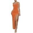 thumbnail image 2 of Mefallenssiah Femmes Robe à Col Rond à Manches Courtes Bandage Solide Tunique Mini Robe, 2 of 8