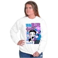 thumbnail image 3 of Kanji Betty Boop Beauty and Brains Women Crewneck Sweatshirt Brisco Brands X, 3 of 6