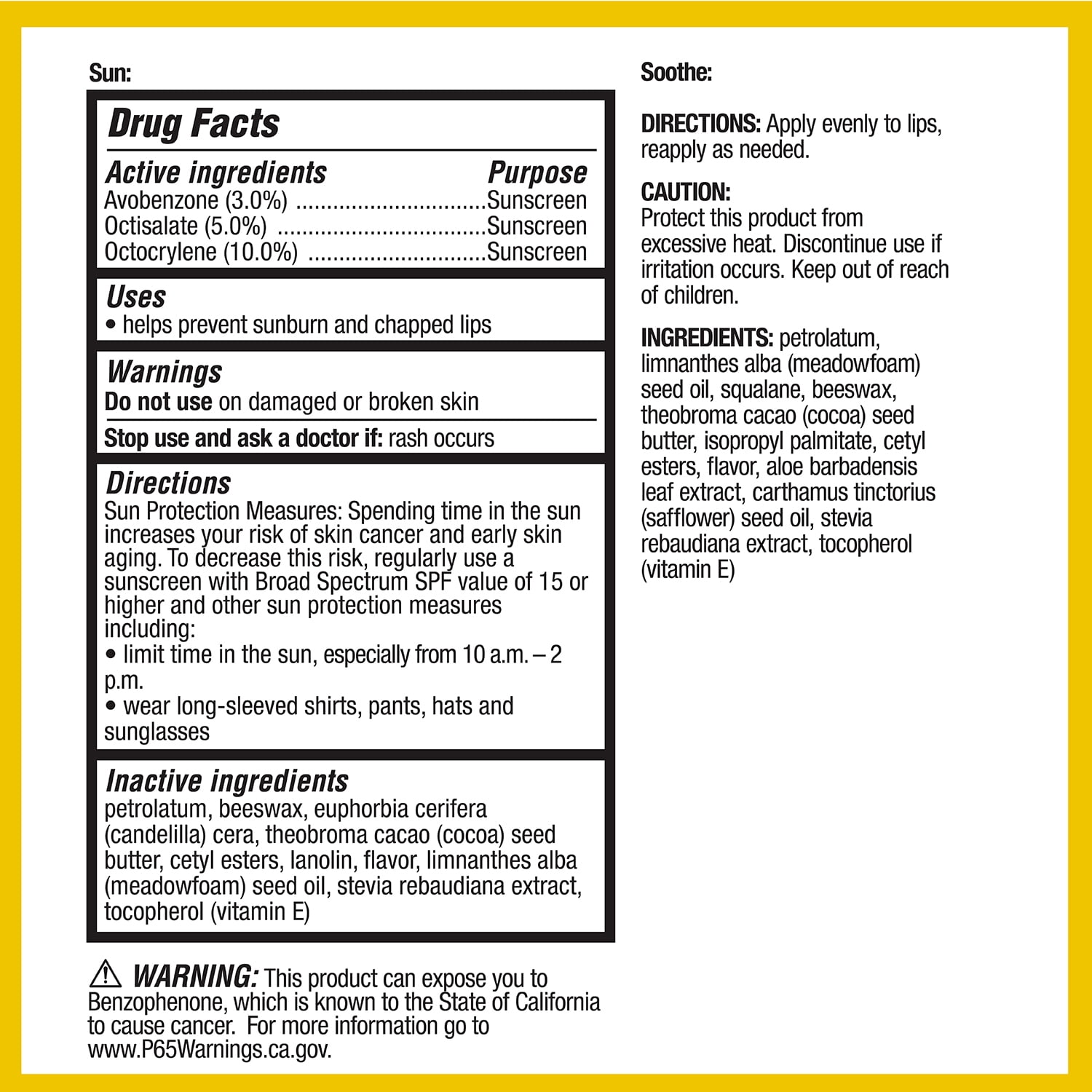 Carmex Sun & Soothe Moisturizing Lip Balm, 2 CT