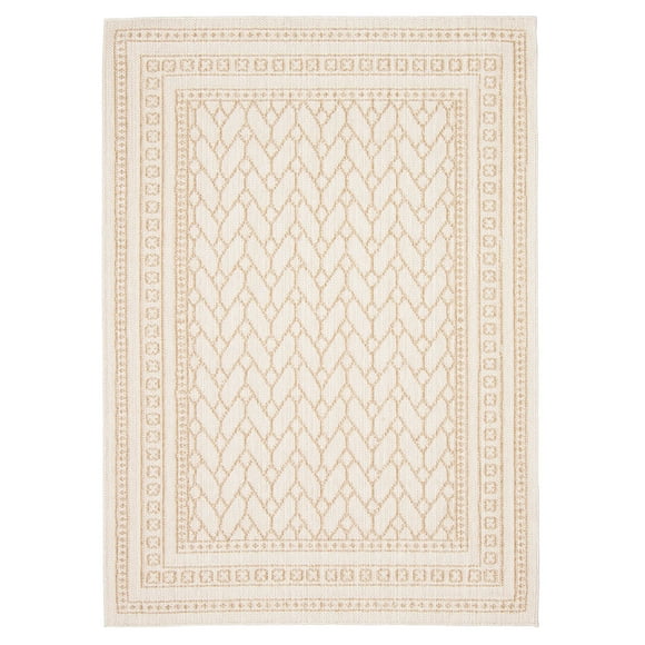 Francesca Taupe, Tapis en Polypropylène Taupe 6 Pieds3 Pouces x 9 Pieds3 Pouces