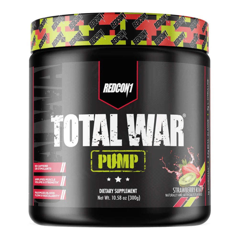 Redcon1 Total War Pump Non Stim Pre Workout 30 Servings, Strawberry Kiwi