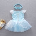 thumbnail image 3 of Emy Dola Baby Girls Romper Onesie Dress Princess Fairy Bodysuit Tutu Dress with Headband Newborn Infant Party Fancy Dresses Outfits, 3 of 11