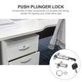 thumbnail image 3 of 2pcs Push Plunger Lock Drawer Lock Sliding Door Desk Wardrobe Furniture Locker, 3 of 7