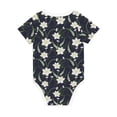 thumbnail image 2 of Daiia Lilies Flowers Printed Unisex-Baby Short Sleeve Onesies Bodysuits Baby Climbing Clothes Soft and Comfortable Romper with Expandable Shoulder Design-6 Months, 2 of 8