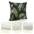 thumbnail image 4 of Nawypu  Throw Pillow Cover Lily Valley Fern Floral Buds Leaves Stems Hand Drawn Wildflower Spring Plant Square Pillow Case Cushion Cover for Home Car Decorative, 4 of 5