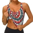 thumbnail image 3 of Balery Round Design Sujetadores deportivos con espalda cruzada para mujer, acolchados, sin costuras, de alto impacto, ideales para yoga, gimnasio, entrenamiento y fitness.-X-Large, 3 of 8