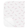 Kushies Portable Changing Pad Organic Jersey Pink Feathers