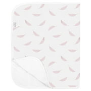 Kushies Portable Changing Pad Organic Jersey Pink Feathers