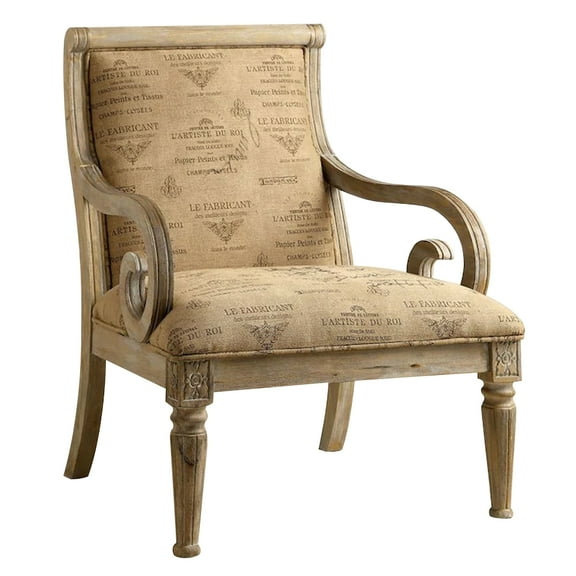 William's Home Furnishing White Wash Brisbane Accent Chair