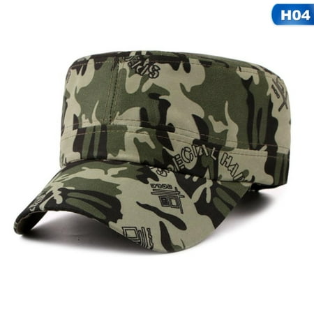 AkoaDa Patrol Hat Camouflage Military Fatigue Camo Sun Visor Canvas Flat Top Cap Hat US