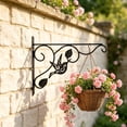 thumbnail image 2 of DefiDgd Iron Decorative Hanging Bracket,Vintage Bird with Leaf Wall Mounted Hook for Flower Baskets Planters Wind Chimes Lanterns Home Garden Patio Farmhouse Decoration(BB), 2 of 9