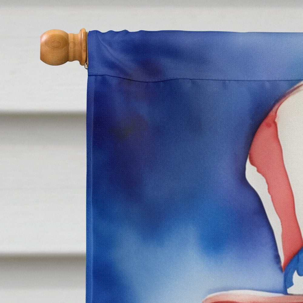 Curly-Coated Retriever Patriotic American House Flag 28 in x 40 in